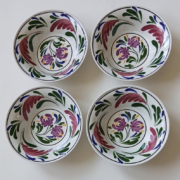 4 - Portmeirion WELSH DRESSER Cereal Bowls 6.5" Made in Britain 1992 - Picture 1 of 8